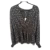 Metallic Wrap Blouse