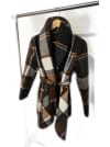 Plaid Wool Blend Coat