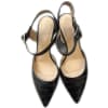 Croc Embossed Slingback Heels