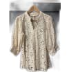 Eyelet Button Up Top