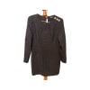 Mini Dress With Gold Button And Zipper Features