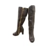 Brown Leather Knee High Boots