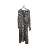 Leopard print midi dress