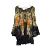 Camilla Floral Mini Dress With Bell Sleeves And Ruffle Hem