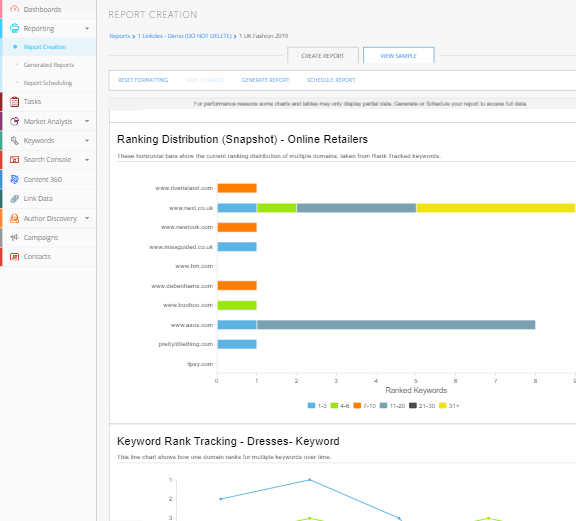 Easy and efficient SEO report preview