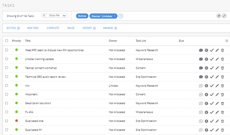 SEO Project Management Tool
