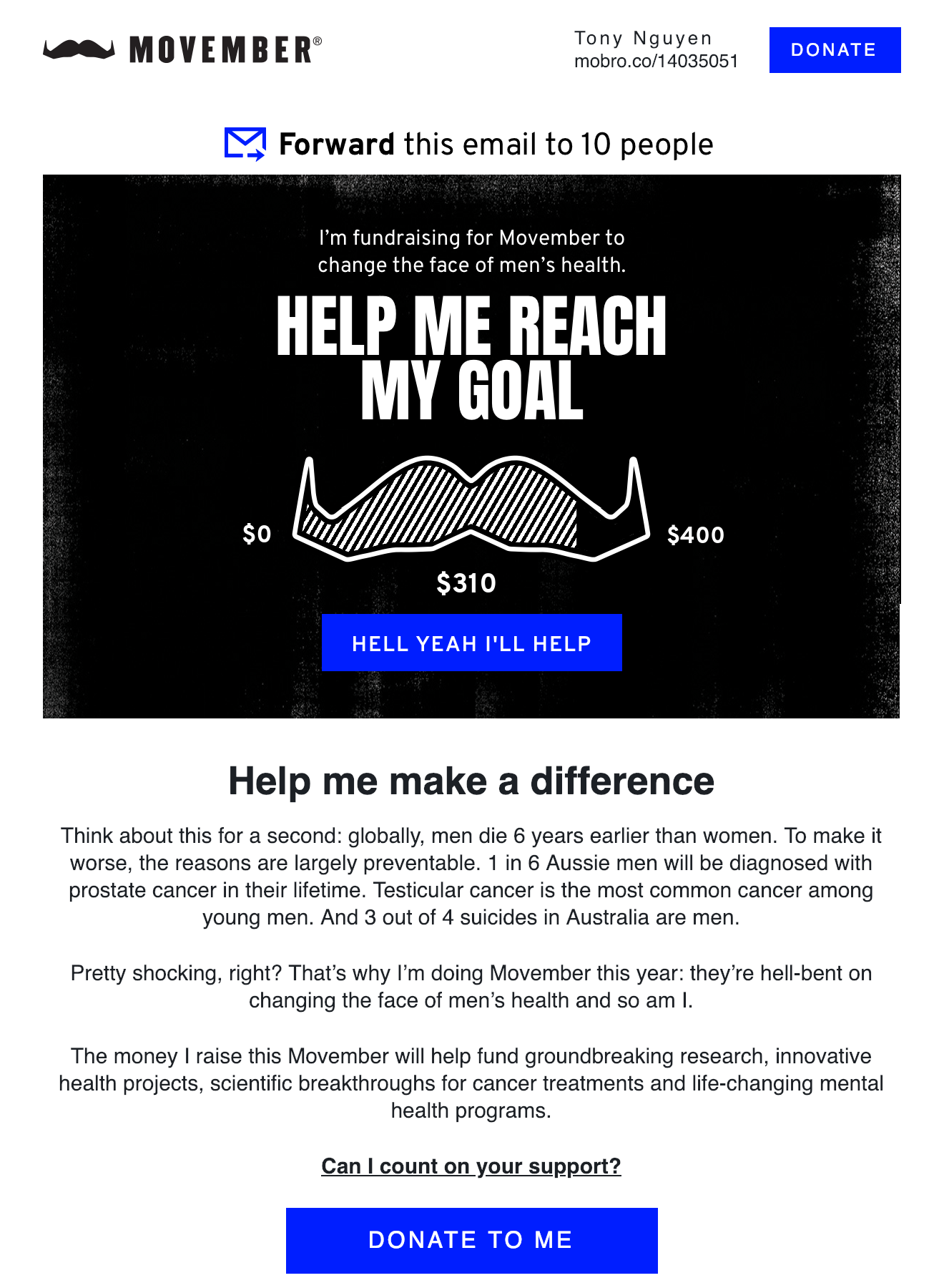 Movember email