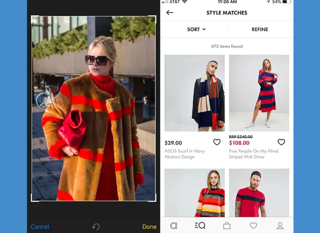 Online fashion retailer ASOS released its Style Match visual search tool in 2018 ASOS style match visual search tool