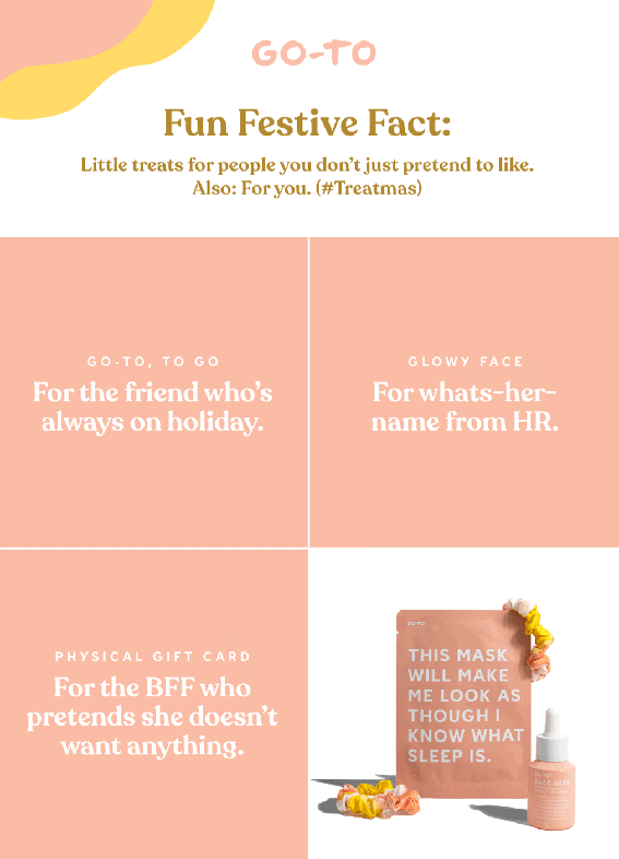 Go-to skincare segmentation christmas email