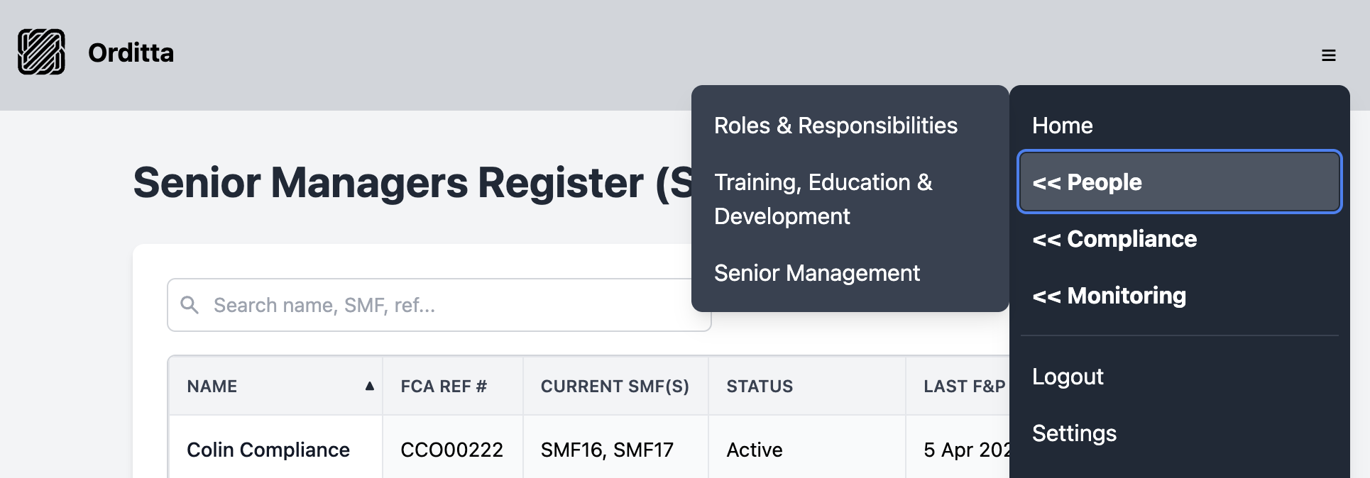 Orditta governance and compliance platform preview