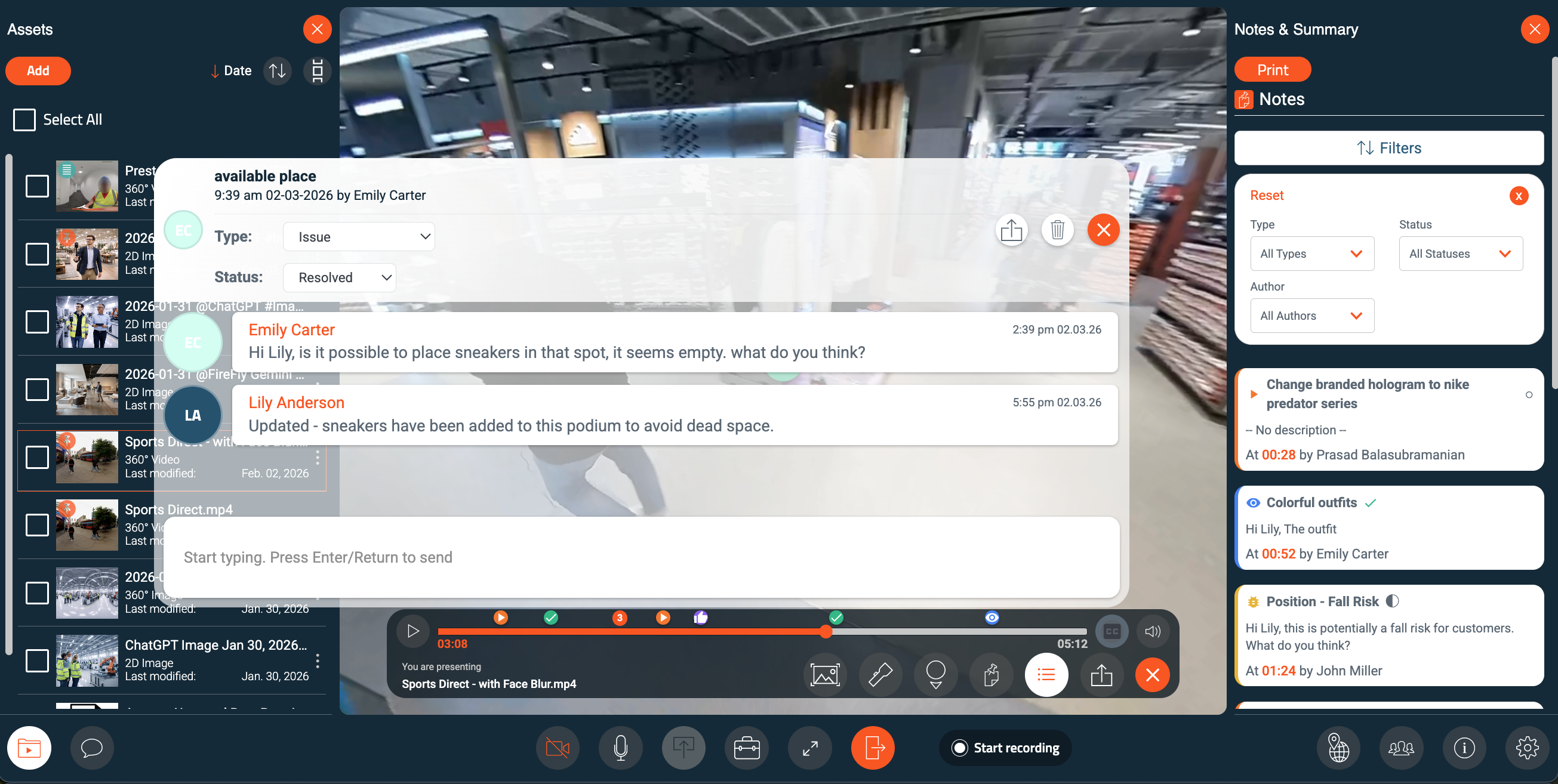 Avatour Note and Notes Filter