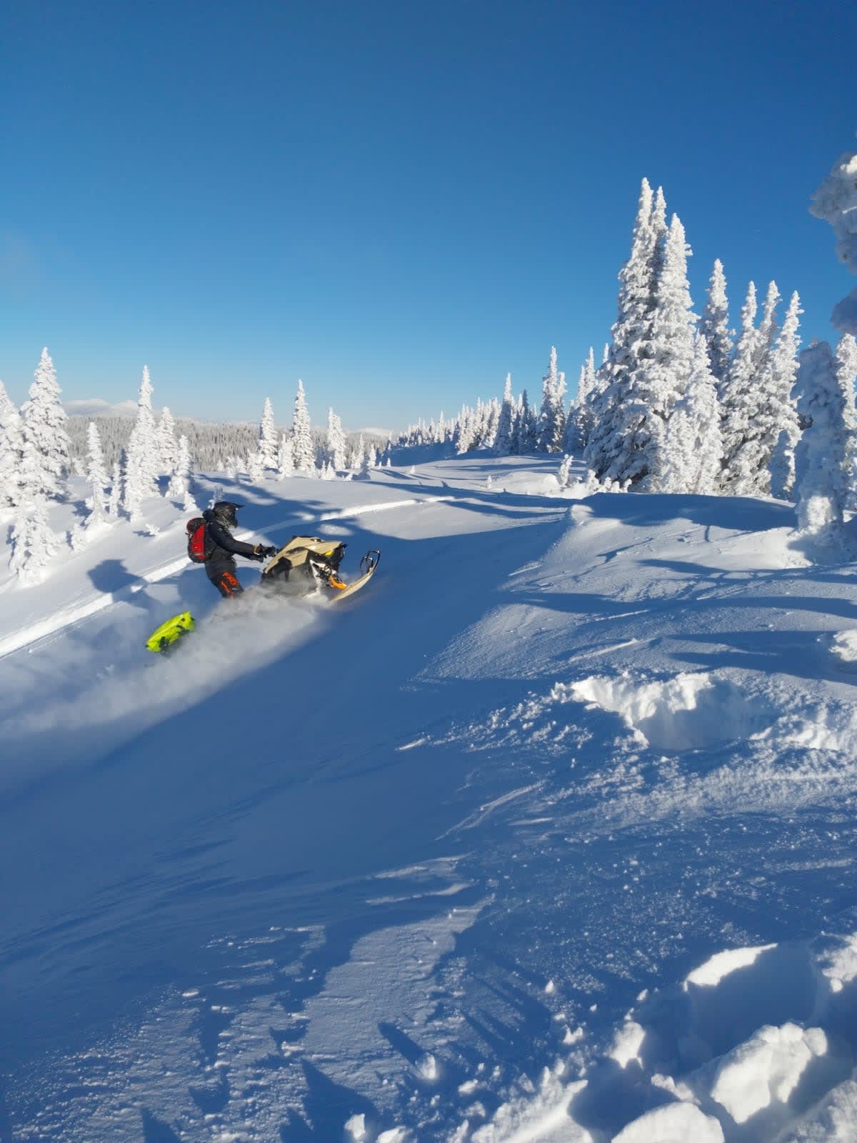There was good riding, but with cold temperatures we were extra careful about terrain and stayed very close to the cabin to warm up. 