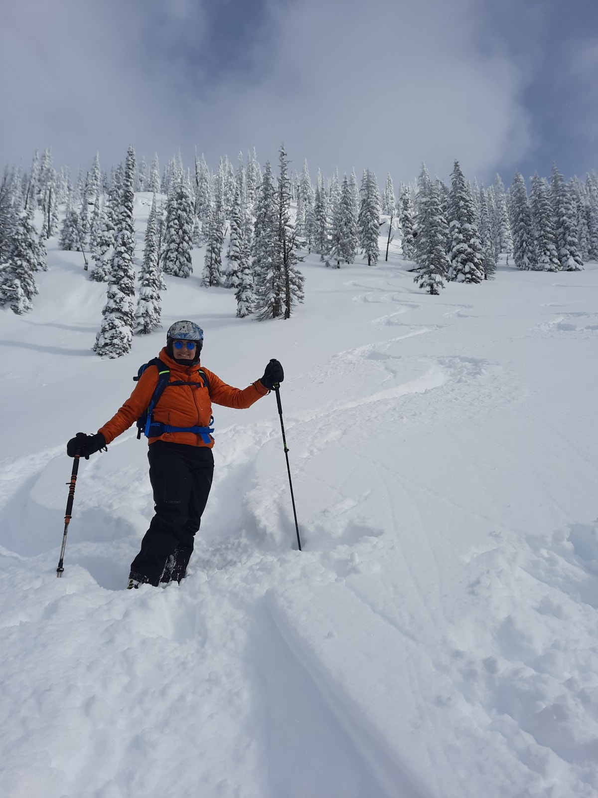 All smiles after bottomless pow run.