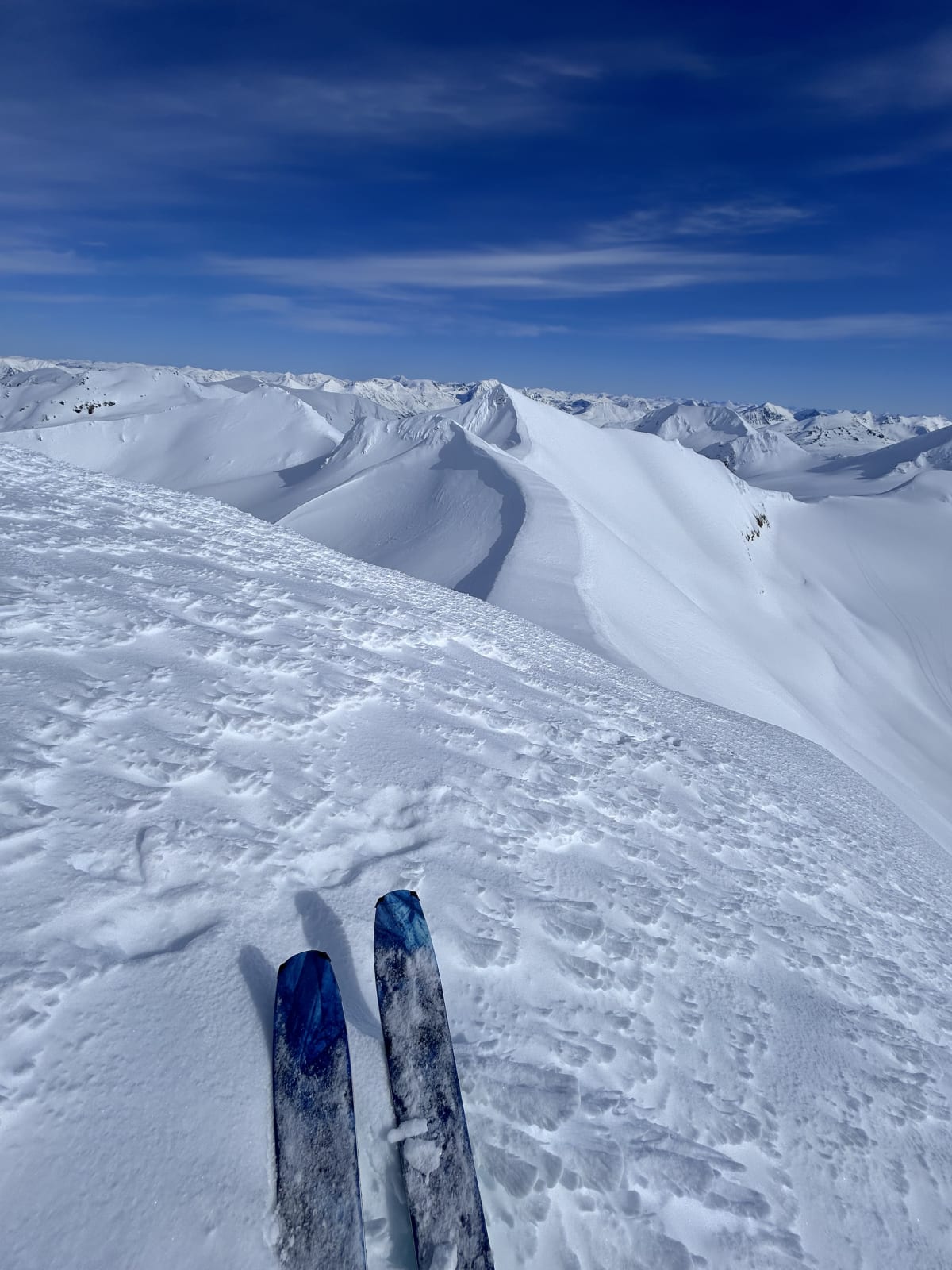 Ridgelines were heavily rimed 