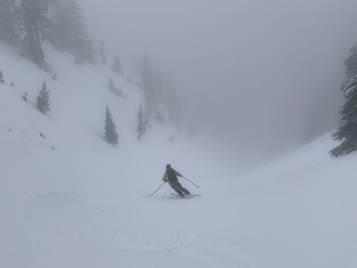 Nice (wet) powder on crust