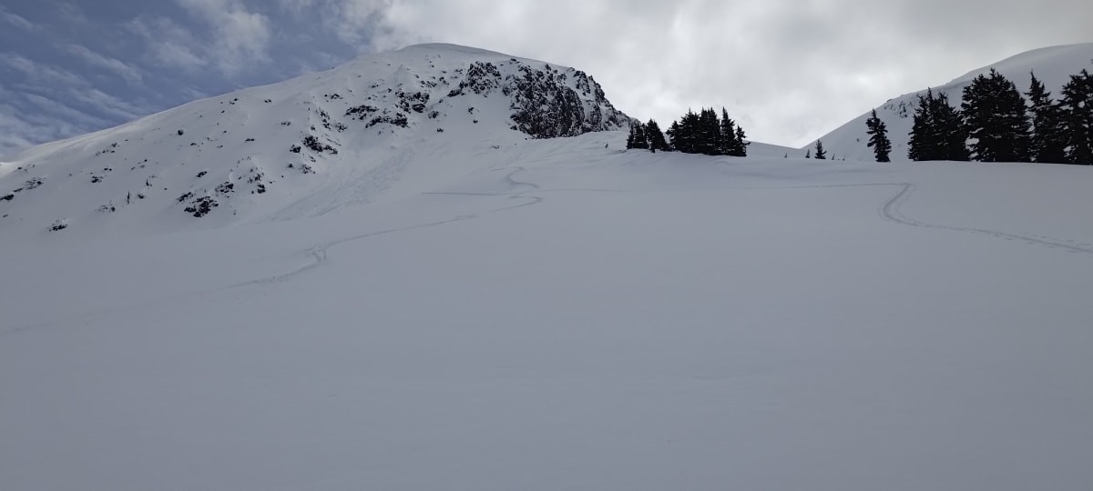 Great snow on the northern aspects, still light and fun