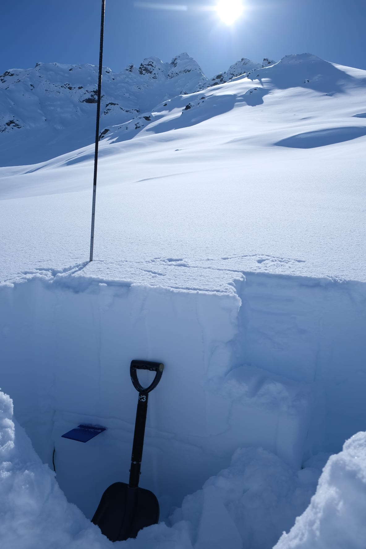 ECTP30 down 50cm. The crystal card in the facets where the test failed between the double crust. 