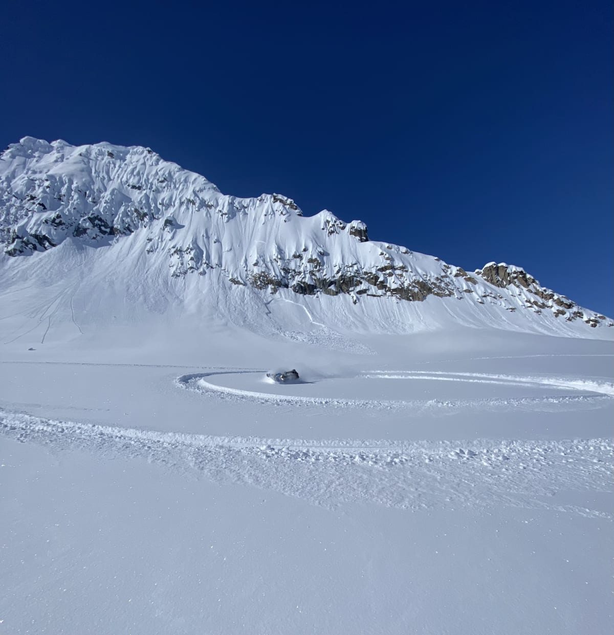 Amazing sledding conditions up high! 