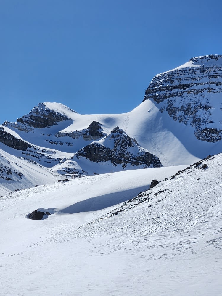 Upper slopes of Popes Col