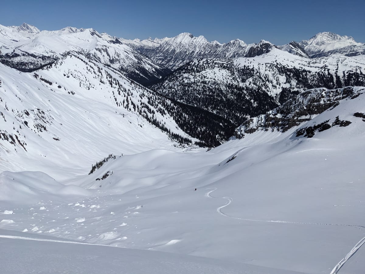 Large Cornice fall in Fidelity North Bowl - at least a week old