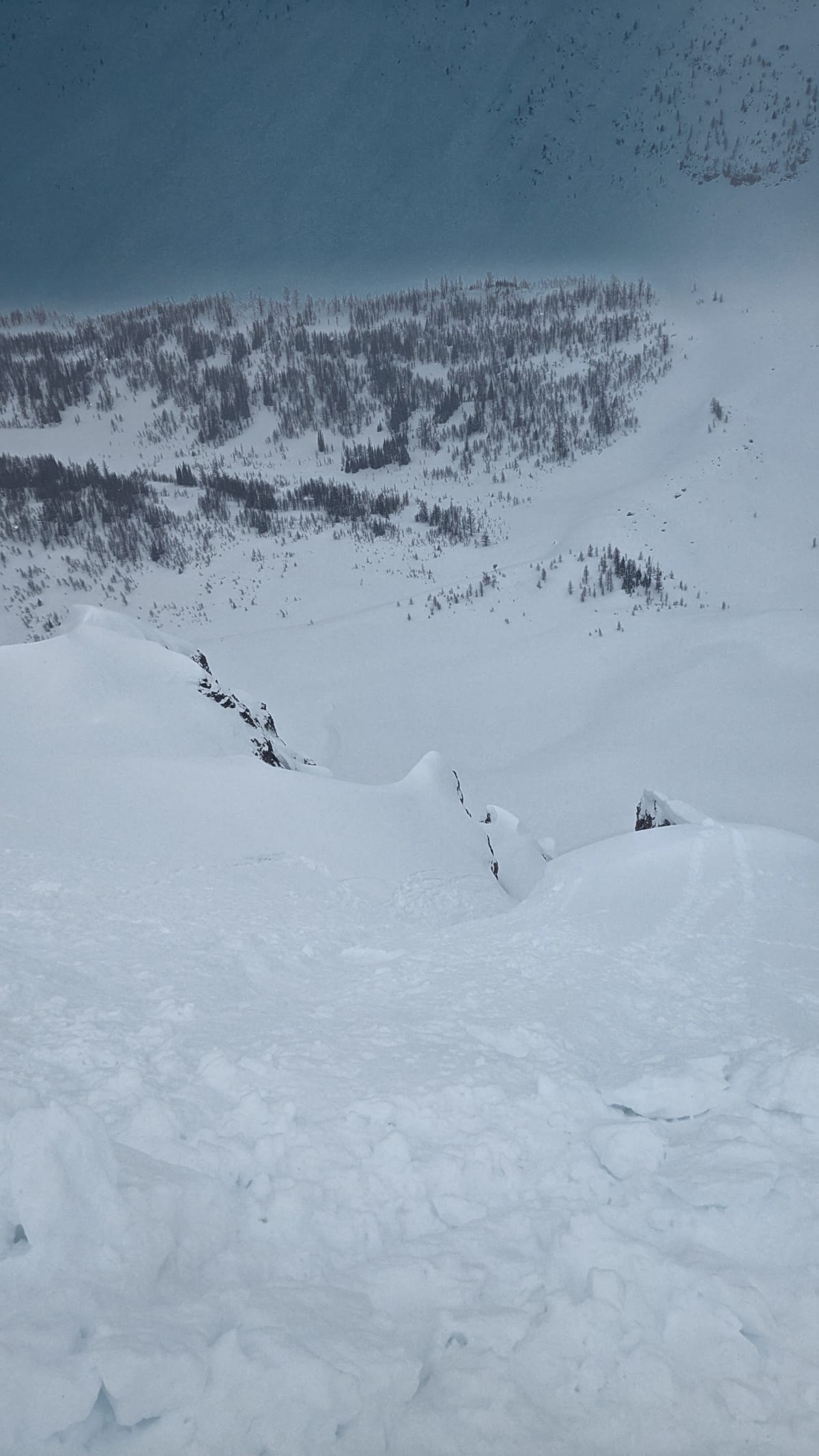 Looking down the north side of Consolation Pass. 