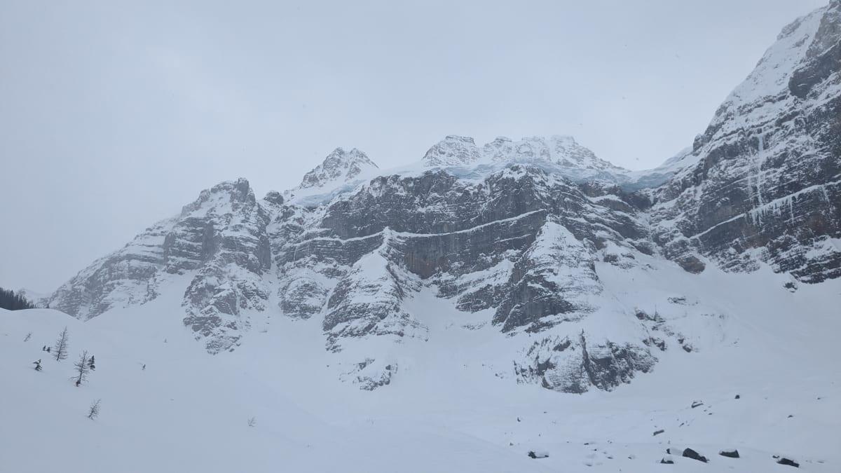 Looking up at Bident and Quadra.