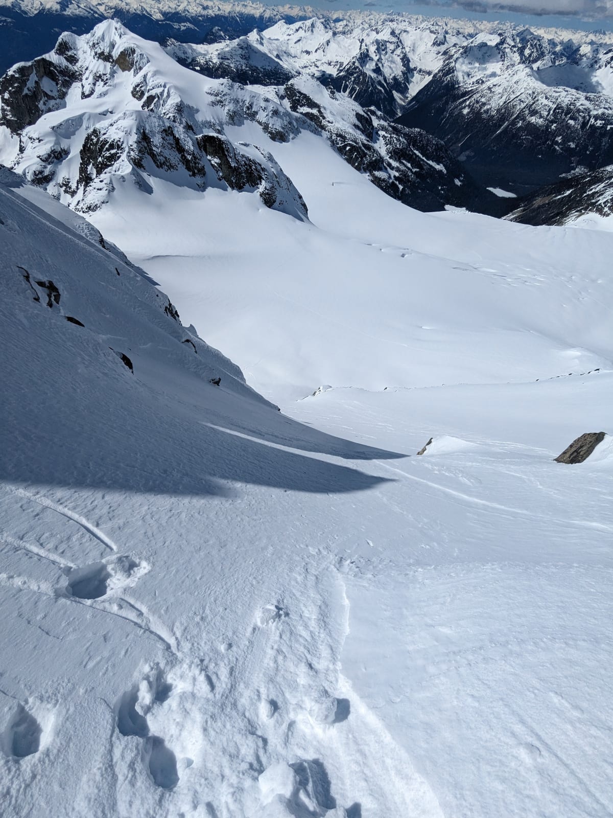 down climbed a bit farther as main entrance to NW face was super icy