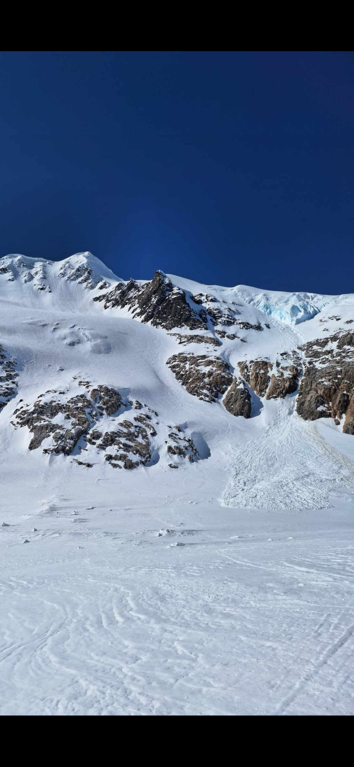 I. avalanche skier’s left of the main line