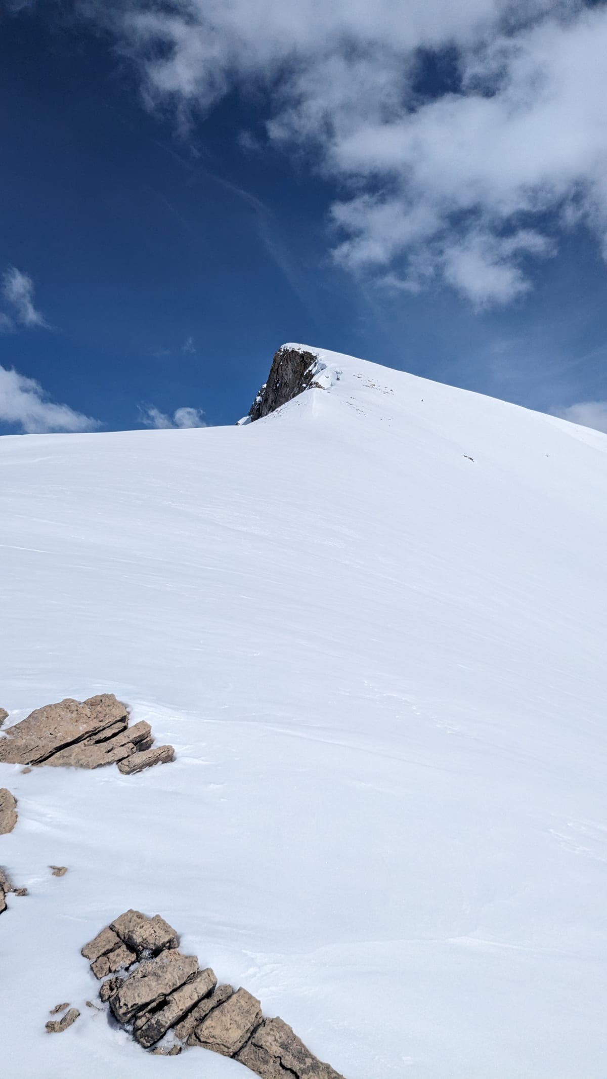 Final slopes to the summit. We turned around at the next set of rocks.