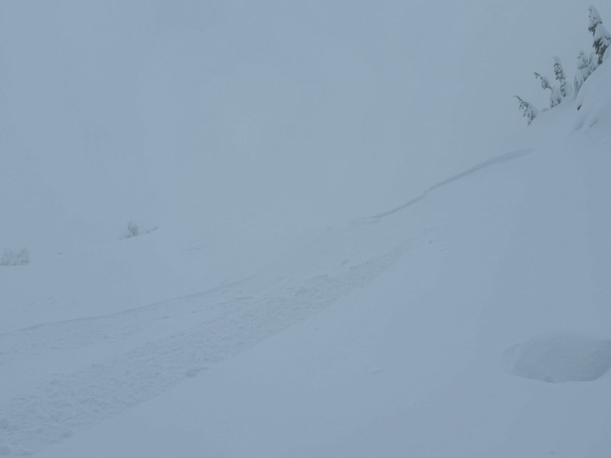 Skiing Triggered Slide