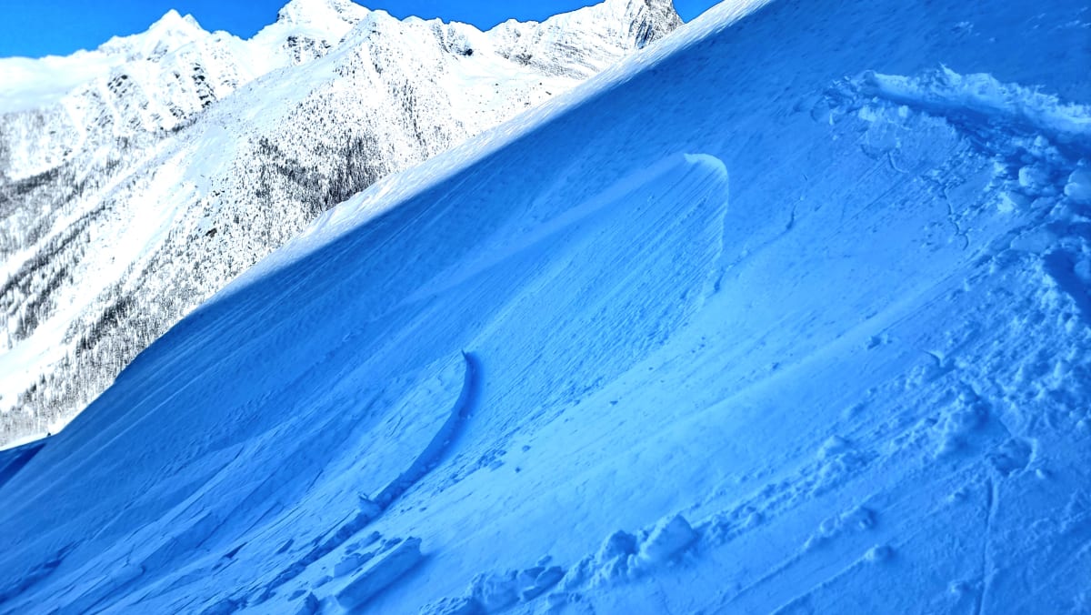 Little wind slab, intentional