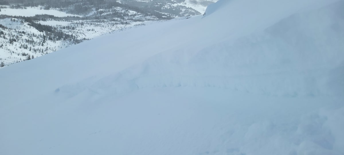 Fracture line ~50 cm deep on a persistent layer of facets.