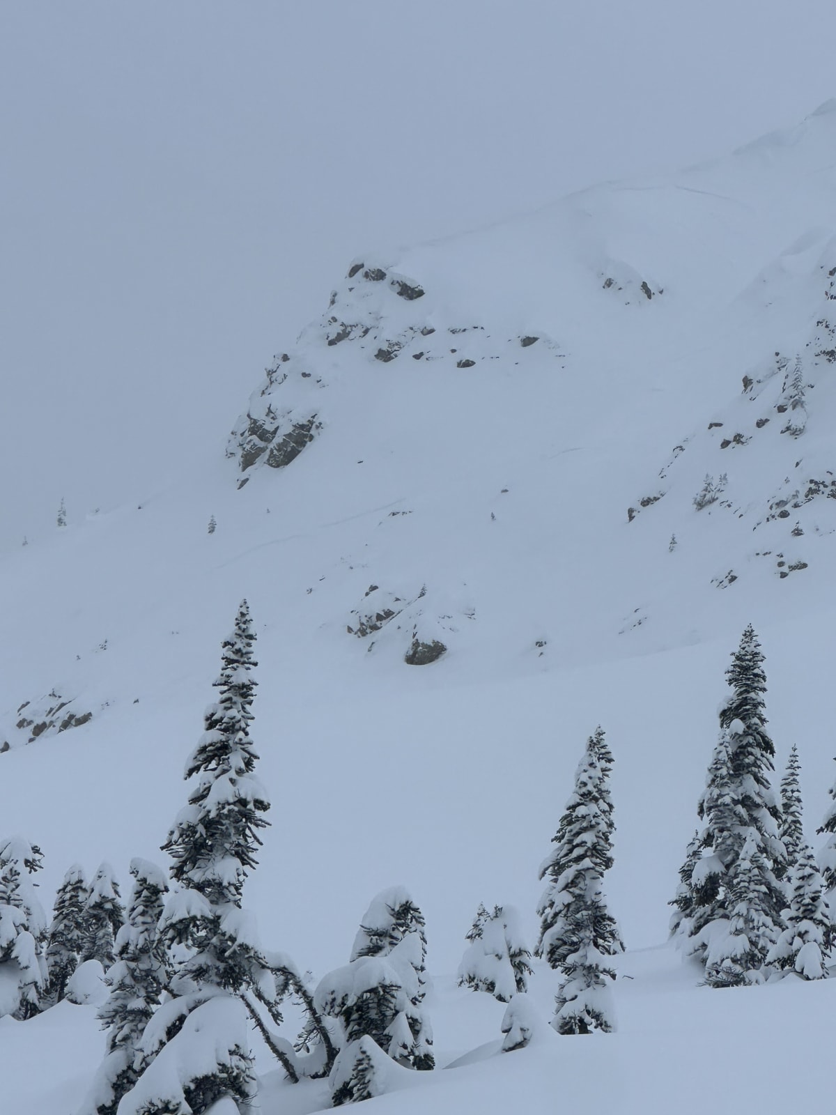 We observed a couple size 1 natural wind slabs in Morning bowl.
