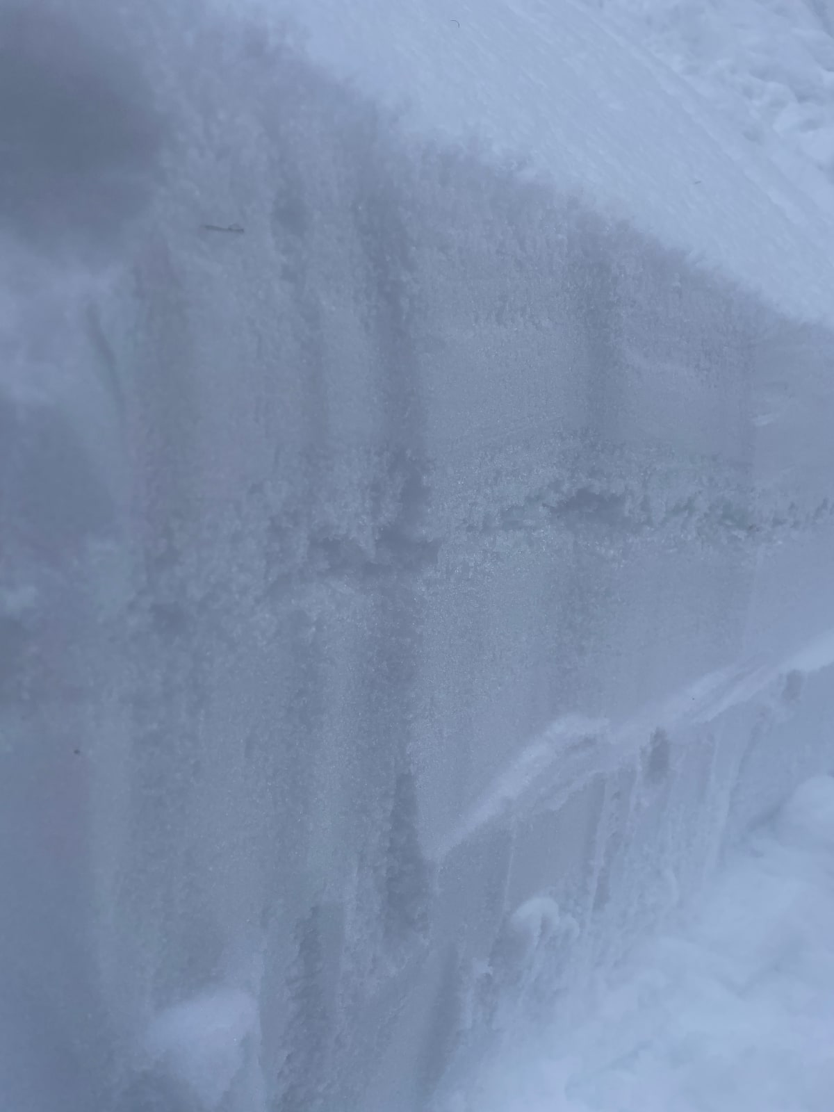 This is a nice picture of some layers in the snow. 