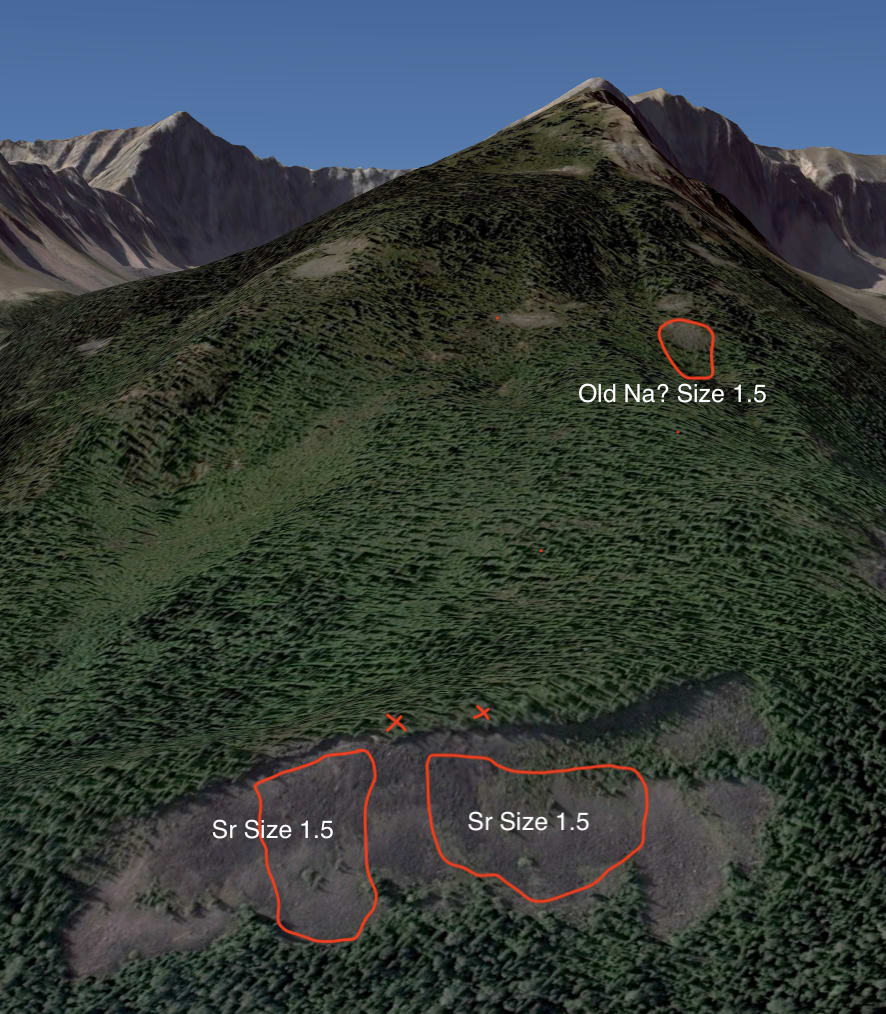 Two size 1.5 skier triggered avalanches in boulder field triggered by falling pillows from above.