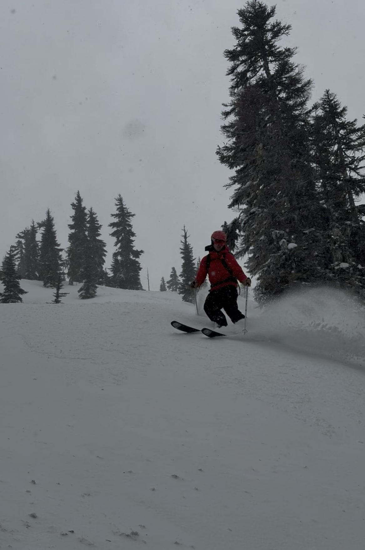 Good skiing can be found in sheltered areas