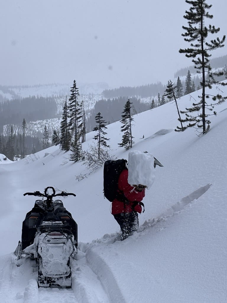 In open areas, the softer snow has started to become a wind slab