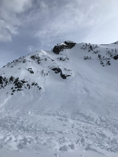 N slopes above the exit bench
