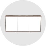 Middle Atlantic credenza in white