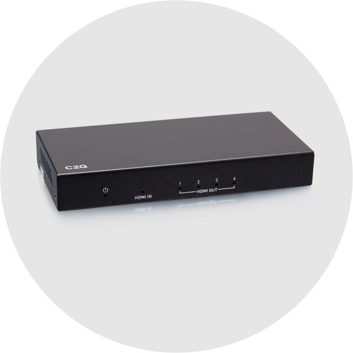 black HDMI switcher