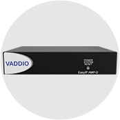 Vaddio EasyIP AMP D amplifier for passive in-room speakers.