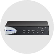 Vaddio AV Bridge 2x1 presentation switchers with two HDMI inputs.