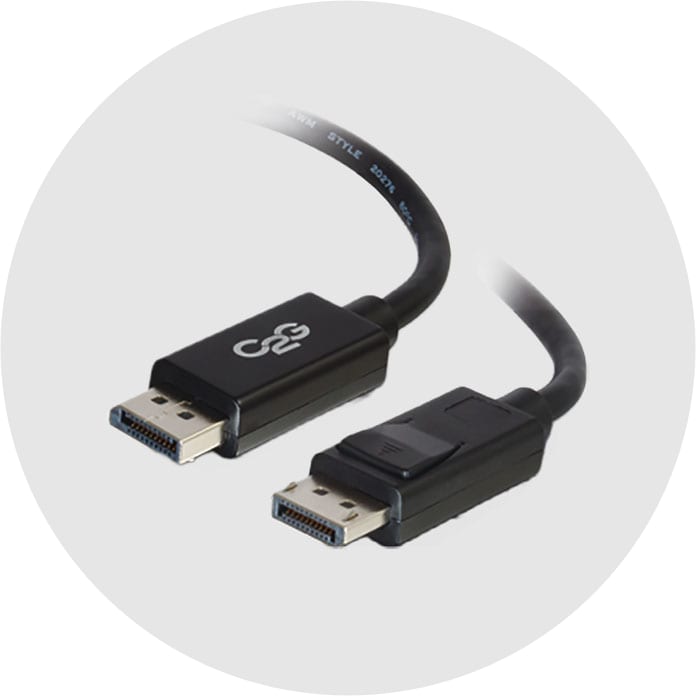 Black DisplayPort Cable