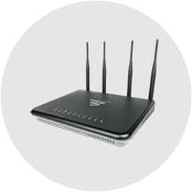 Wireless router with four antennas