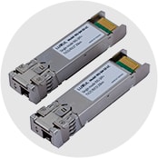 A pair of network switch SFP Modules