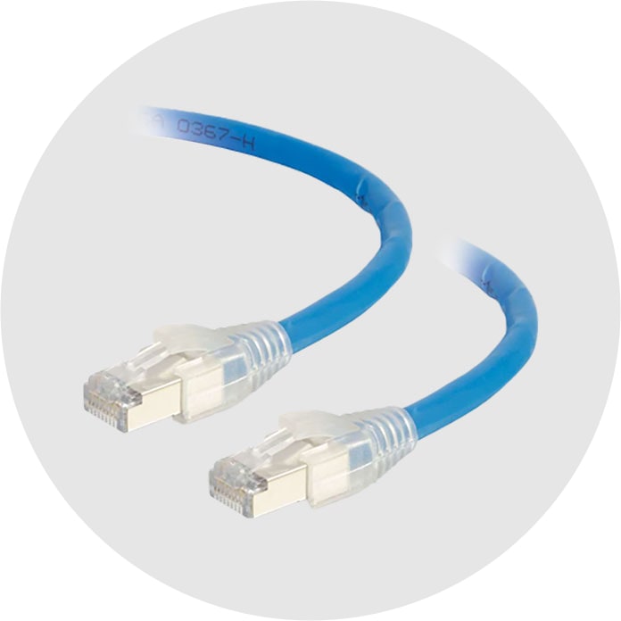 Blue HDBaseT Certified Network Cable