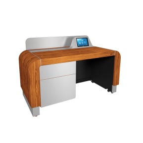 L7 Series Lectern in Glamour Cherry With Silver Accents