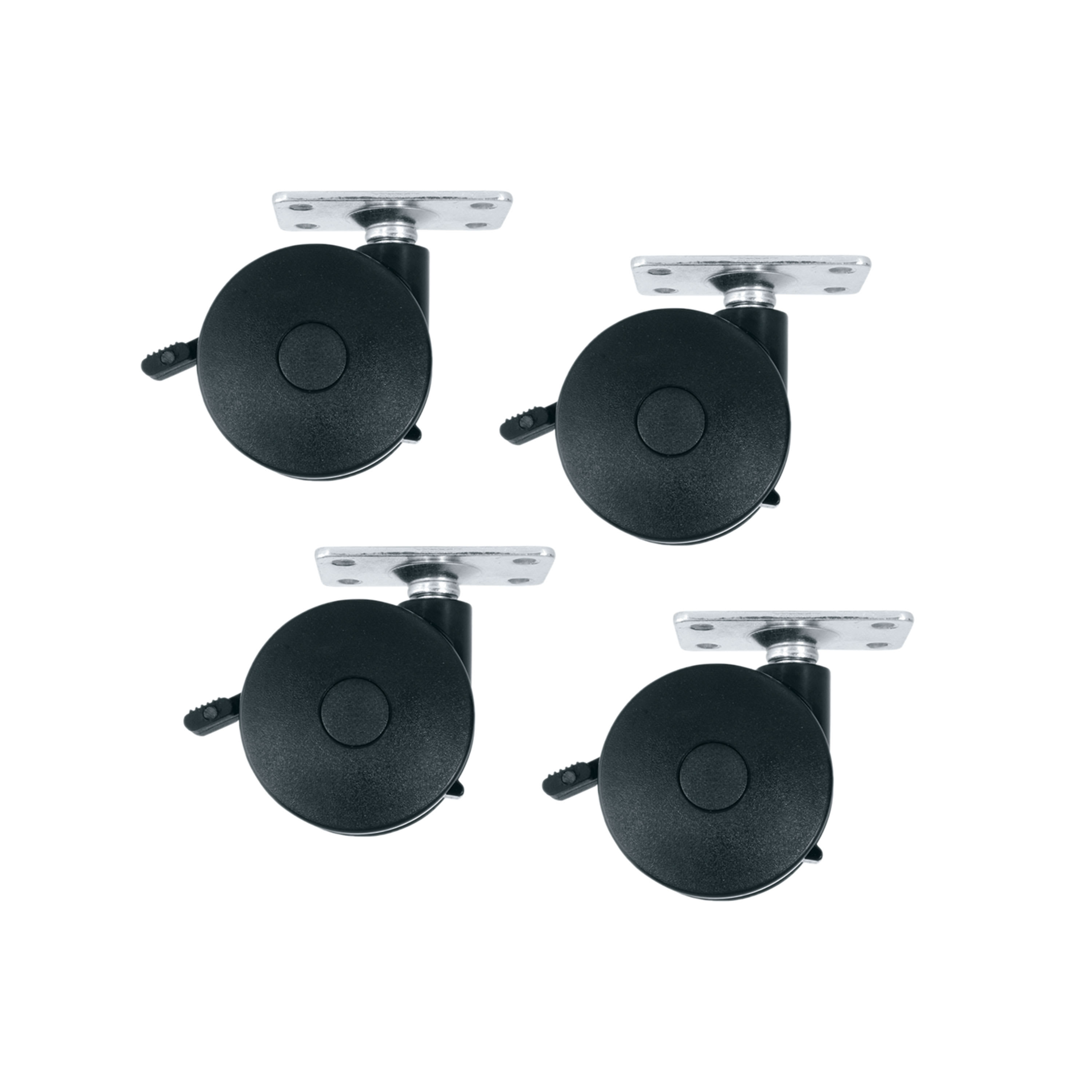 Heavy-duty caster kit has 250 lb capacity; adds 3” to height