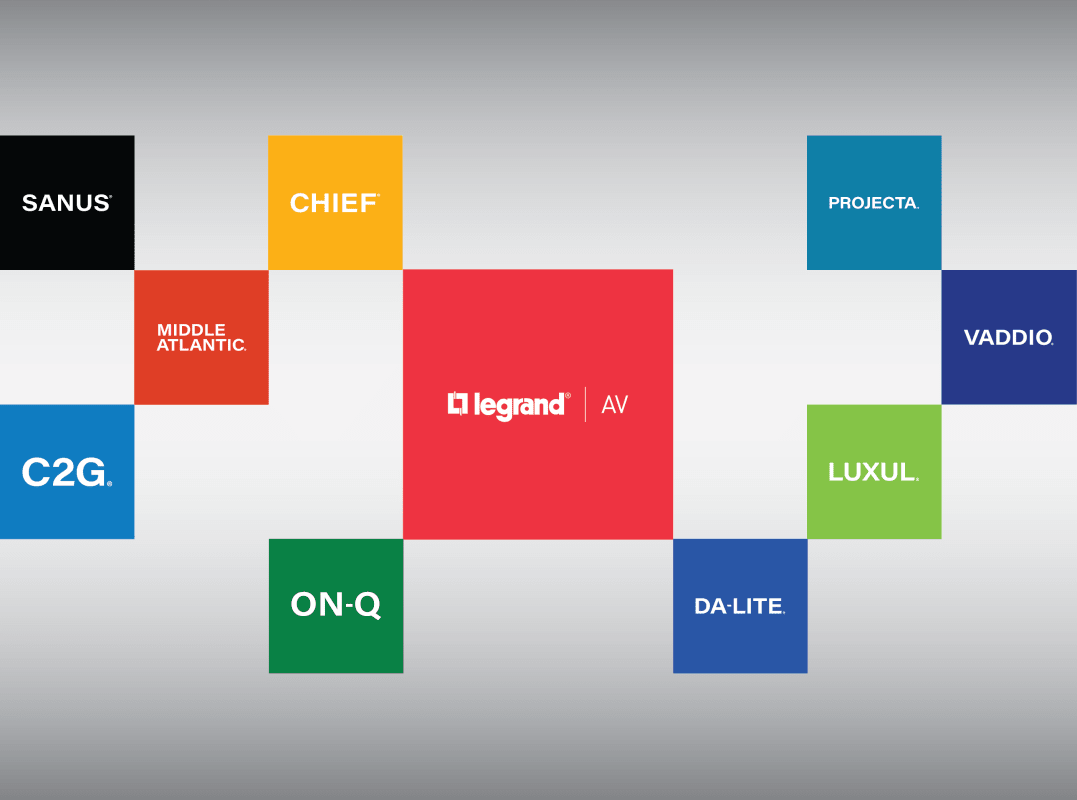 Brands of Legrand AV offered in a single data feed.