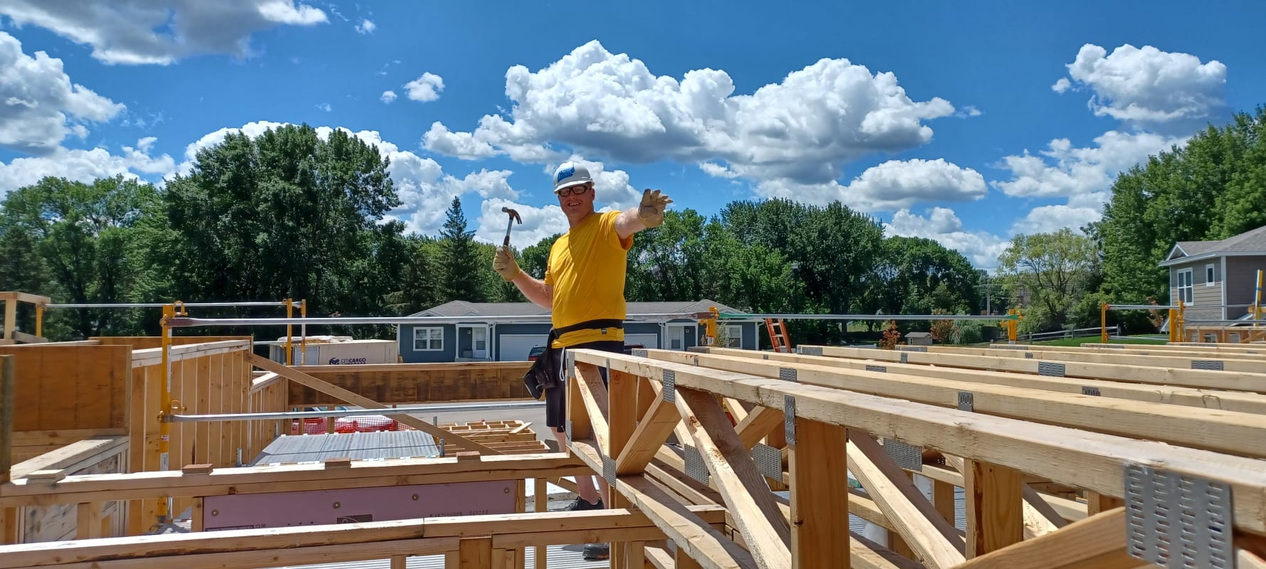 Volunteer at a Habitat for Humanity build